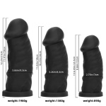 Immagine di un dildo realistico XXL con base di aspirazione in silicone nero