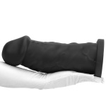 Immagine di un dildo realistico XXL con base di aspirazione in silicone nero
