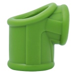 Anello a forma di palla di silicone in nero, arancione e verde