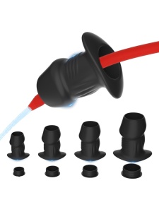 Plug anale cavo in silicone con tappo