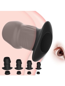 Plug anale cavo in silicone con tappo