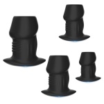 Plug anale cavo in silicone con tappo