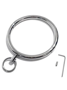 Collare BDSM in acciaio inossidabile con O-ring