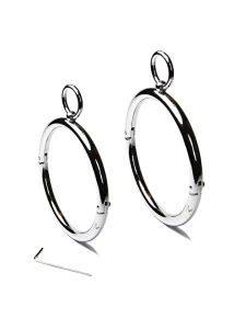 Collare BDSM in acciaio inossidabile con O-ring