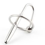 Image showing the Ultimate Bondage Head Ring with Urethral Sounds in stainless steel
