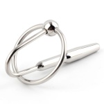 Image showing the Ultimate Bondage Head Ring with Urethral Sounds in stainless steel
