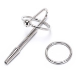 Image showing the Ultimate Bondage Head Ring with Urethral Sounds in stainless steel