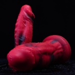 Image of the Dildo Realistic 'Power Warrior' in red silicone