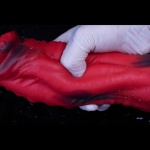 Image of the Dildo Realistic 'Power Warrior' in red silicone