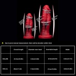 Image of the Dildo Realistic 'Power Warrior' in red silicone
