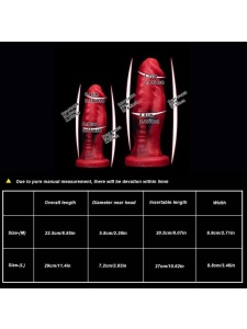 Image of the Dildo Realistic 'Power Warrior' in red silicone