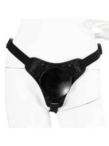 Pantalon en cuir avec ventouse pour godes