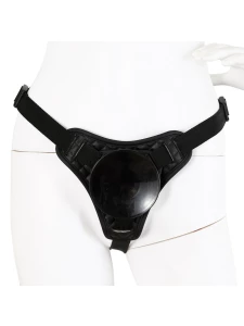 Pantalon en cuir avec ventouse pour godes