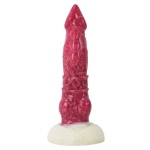 Image du Gode en Gel de Silice Hellfire Blanc - 11, un sextoy rose et blanc pour un plaisir anal optimal.