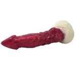 Image du Gode en Gel de Silice Hellfire Blanc - 11, un sextoy rose et blanc pour un plaisir anal optimal.