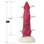 Image du Gode en Gel de Silice Hellfire Blanc - 11, un sextoy rose et blanc pour un plaisir anal optimal.