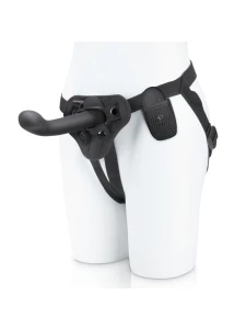 Set di dildo e imbracatura PEGASUS neri per la stimolazione del G/Spot