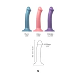 Image of the Strap-on-Me Silicone Belt Dildo from the Metallic Shine Collection in pink