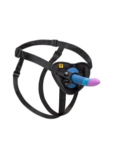 Image du kit de pegging ROMP Piccolo avec gode en silicone et harnais ajustable