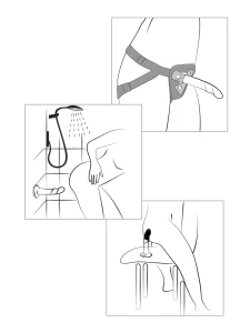 Image of ROMP Piccolo pegging kit with silicone dildo and adjustable harness