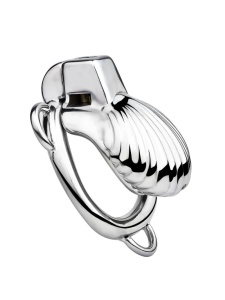 Cage de chasteté en acier inoxydable en forme de coquille