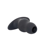 Hollow Silicone Anal Plug Ergo Bum black for anal pleasure