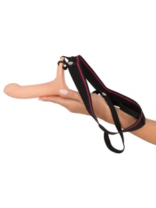 Image of the Curved Silicone Hollow Belt Dildo for Penis Extension
