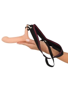 Image du Gode Ceinture Creux en Silicone Courbé pour Extension de Pénis