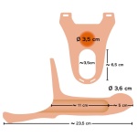 Image of the Curved Silicone Hollow Belt Dildo for Penis Extension