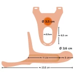 Image du Gode Ceinture Creux en Silicone Courbé pour Extension de Pénis