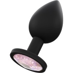 Plug Anal en Silicone avec Bijou Diamant en quatre couleurs