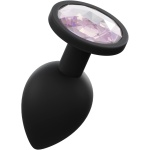 Plug Anal en Silicone avec Bijou Diamant en quatre couleurs