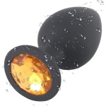 Plug Anal en Silicone avec Bijou Diamant en quatre couleurs