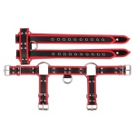Image du Harnais Poitrine Noir-Rouge, un accessoire de mode audacieux