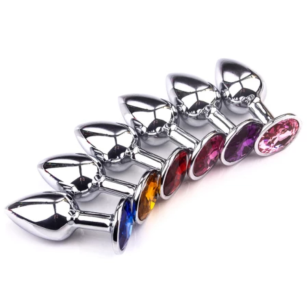 Image du Plug Anal en Acier Motif Diamant Taille S
