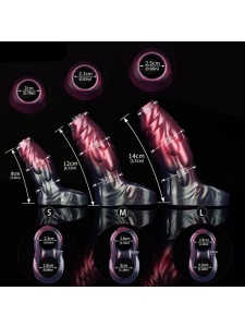 Manicotto per pene in silicone rosa e nero