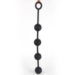 Black silicone rosary for anal pleasure