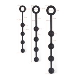 Black silicone rosary for anal pleasure