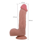 Abbildung des Dildos Realistischer Saugnapf BAILE 23.4 cm aus ultraweichem Silikon