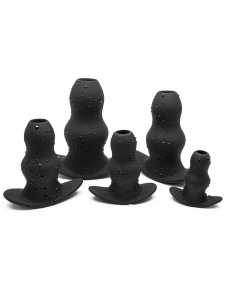Plug anale in silicone cavo Ergo Bum nero per il piacere anale