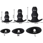 Plug Anal en Silicone Creux Ergo Bum noir pour plaisir anal
