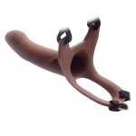 Image of the Curved Silicone Hollow Belt Dildo for Penis Extension