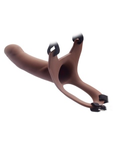 Image of the Curved Silicone Hollow Belt Dildo for Penis Extension