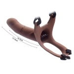 Image of the Curved Silicone Hollow Belt Dildo for Penis Extension