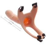 Image of the Curved Silicone Hollow Belt Dildo for Penis Extension