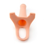Image of the Curved Silicone Hollow Belt Dildo for Penis Extension