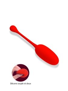 Image de l'œuf vibrant Knucker rouge en silicone super soft de la marque PRETTY LOVE
