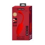 Image de l'œuf vibrant Knucker rouge en silicone super soft de la marque PRETTY LOVE