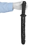 Black Manhandler Double-Ended Dildo with Police Baton Grip