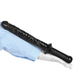 Black Manhandler Double-Ended Dildo with Police Baton Grip